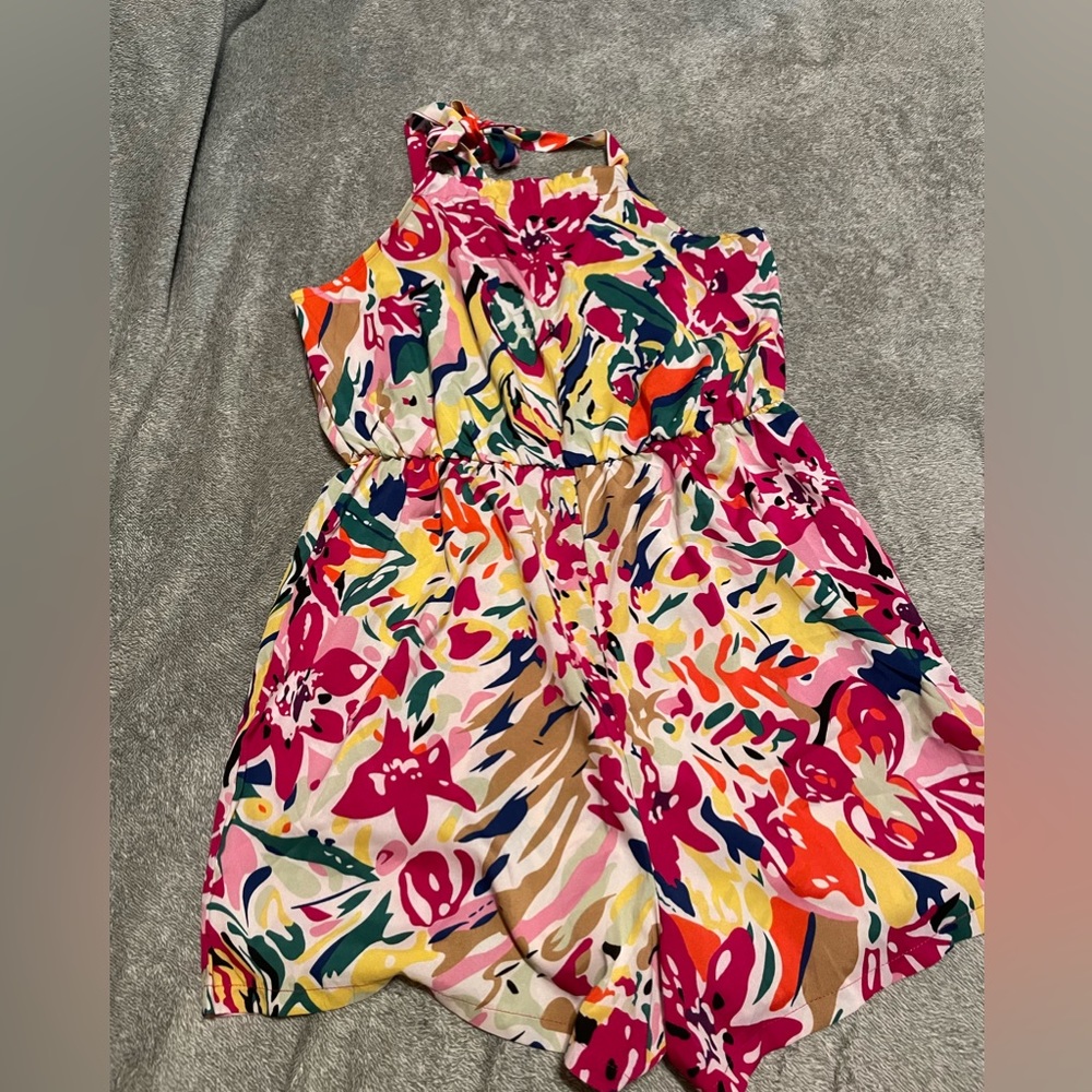 SHEIN- Halter Top Romper- Size Large